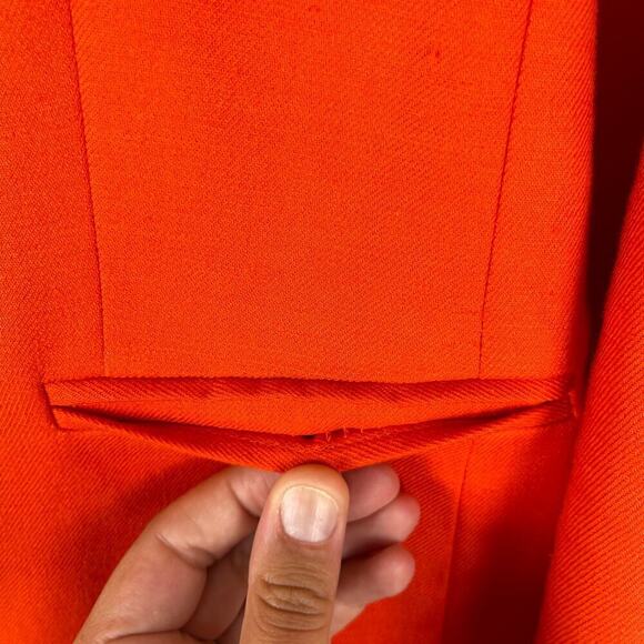 J. CREW Parke Blazer Linen Blend Brilliant Sunset Red Orange H9710 Women's 4 - Picture 9 of 13